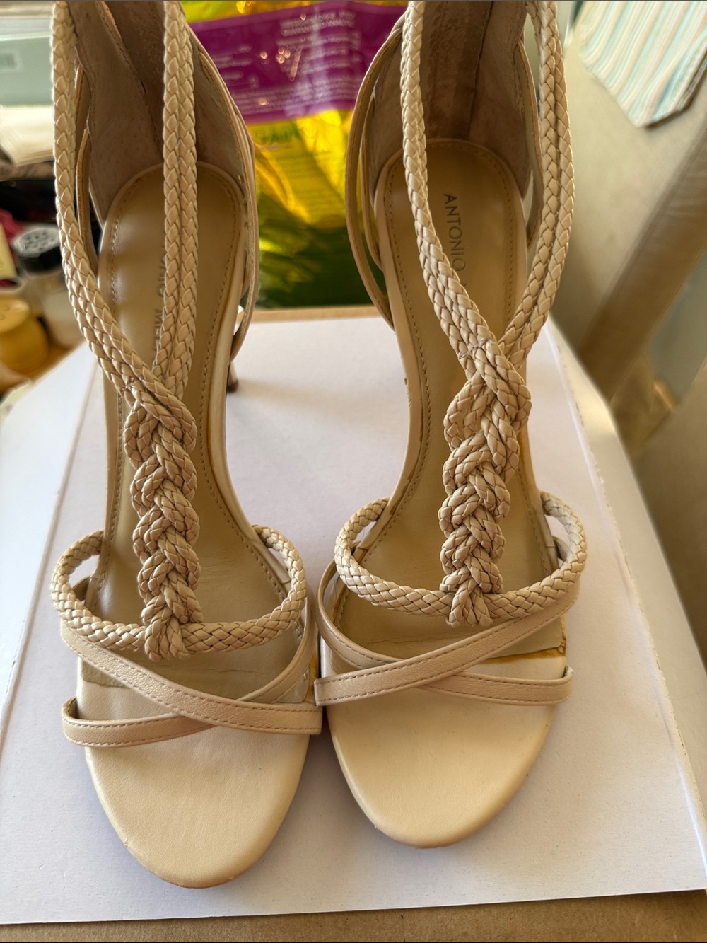 Ivory Antonio Melani Leather Heels
